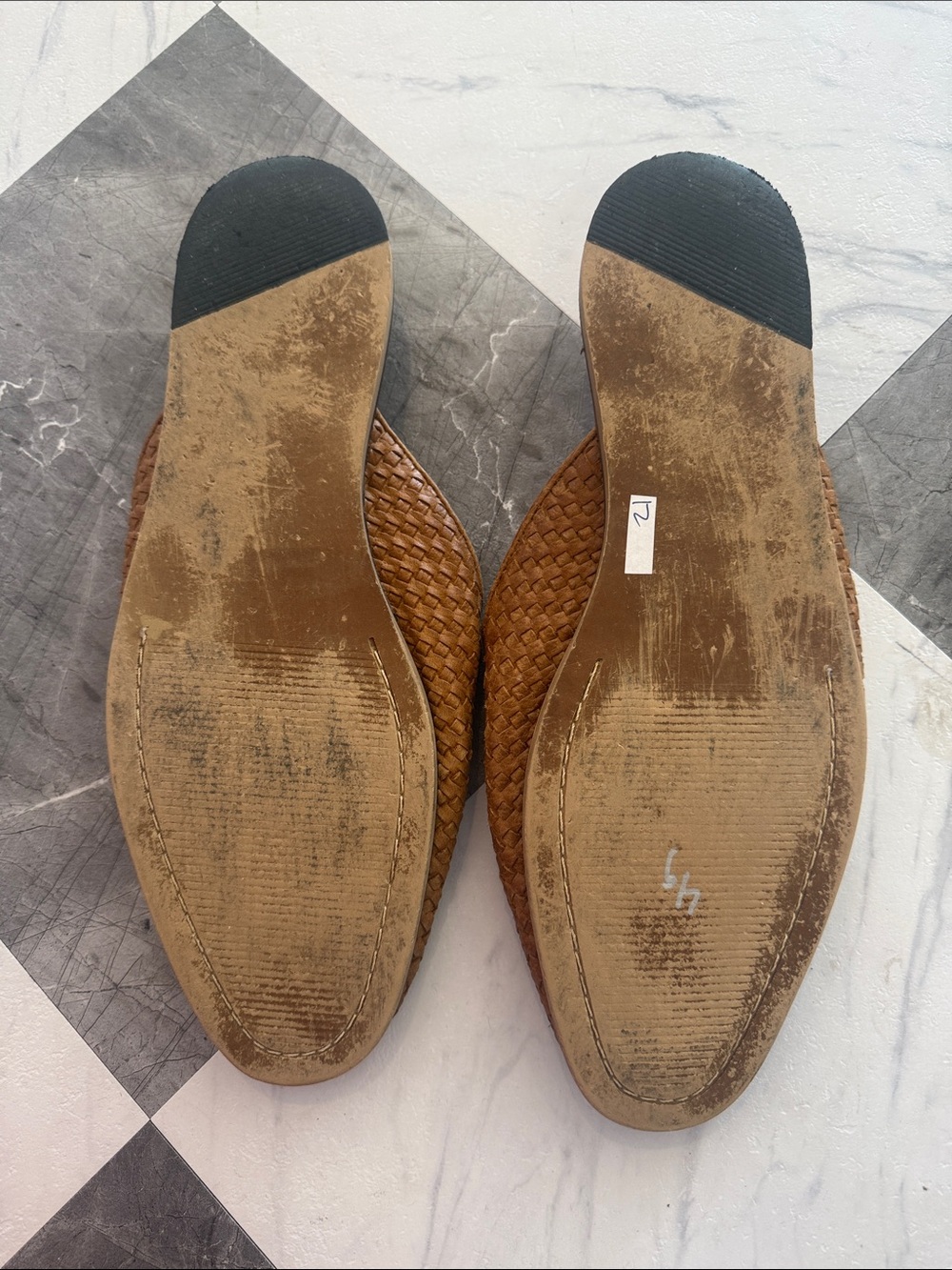 ASOS Tan Brown Woven Slip-On Mules - Picture 2 of 3